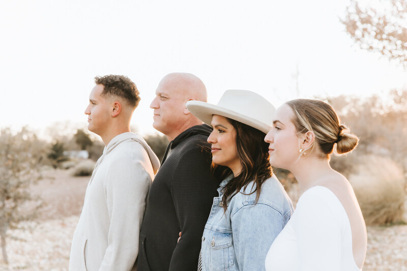 family portrait of profile