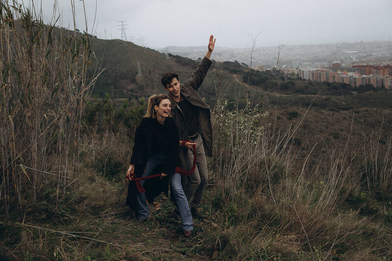 Destination love story captured above Barcelona, perfect for adventurous couples and elopements