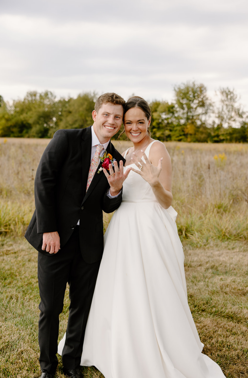 Indiana_Michigan_Wedding Planner_Lafayette_New Journey Farm_Outdoor Wedding_Bridal Fashion_Editorial_Married Couple