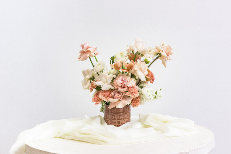 Soft pink and white floral arrangements - 3