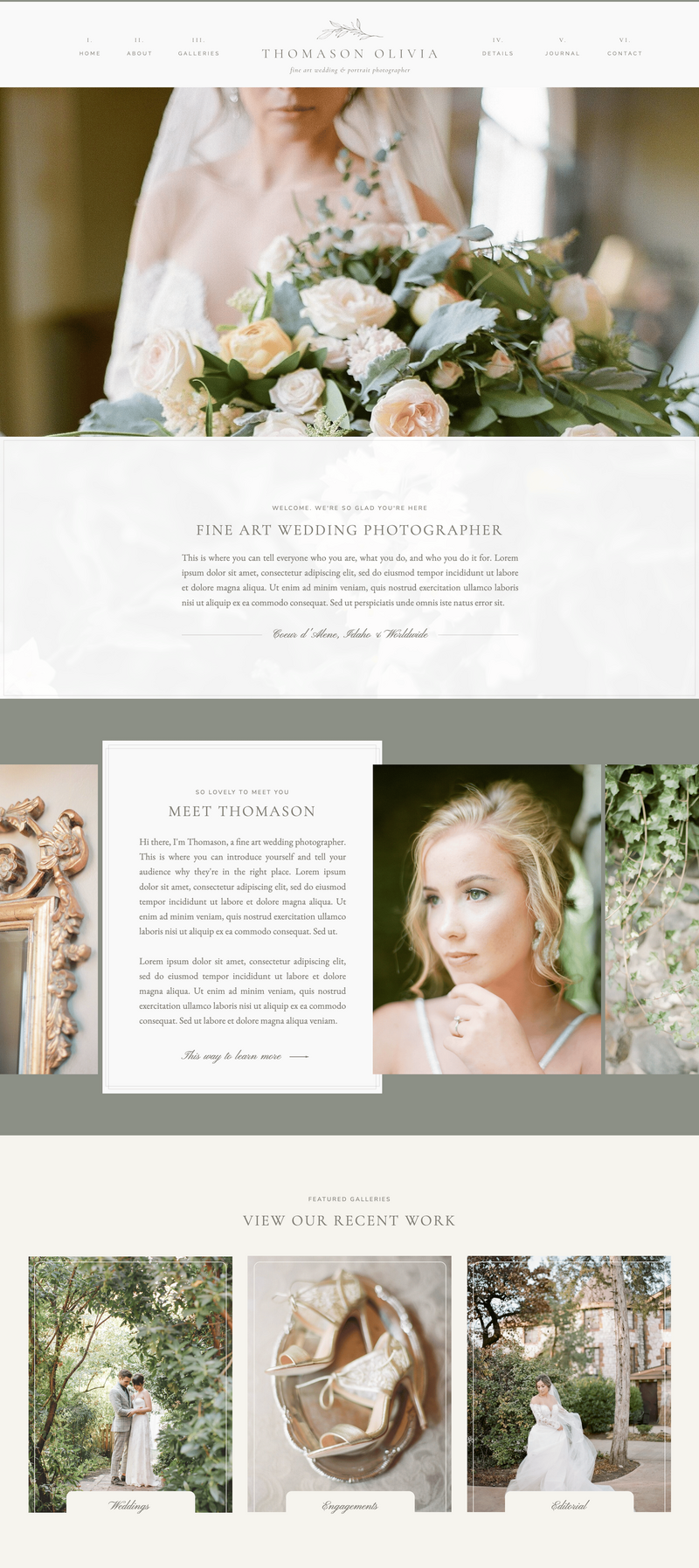 Showit website template screenshot.