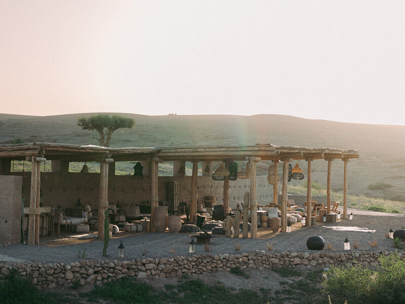 Landscape photograph of a terrace in the middle of nature