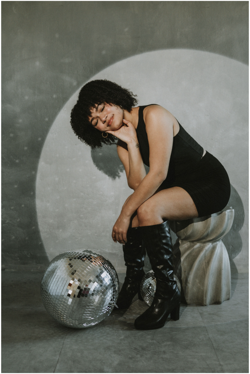 Creative brand photoshoot for Starlight Esthetics, directed by Her Higher Standard Design Studio in Phoenix to embody confidence, calm, and feminine empowerment.