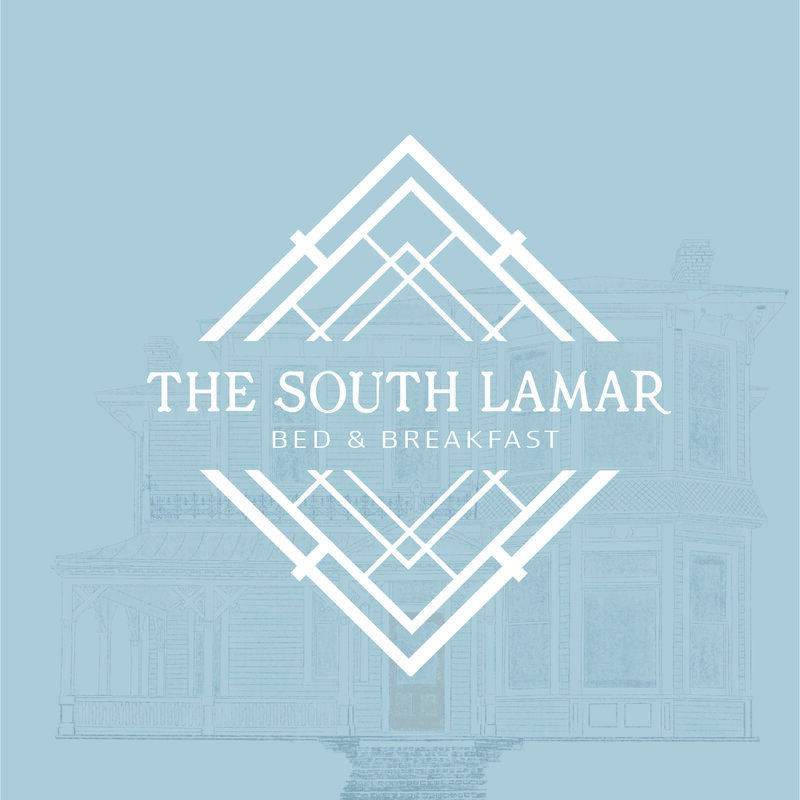 New logo for The South Lamar Bed and Breakfast by White Studio Creative.