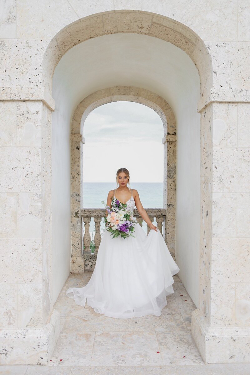 A photo of a bride taken by a Charleston Wedding Photographer