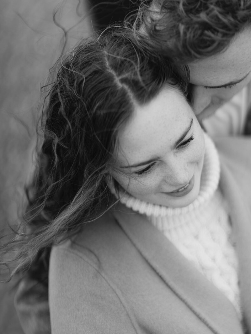 Kayla Stoate Photography Couples Engagement Beach BW