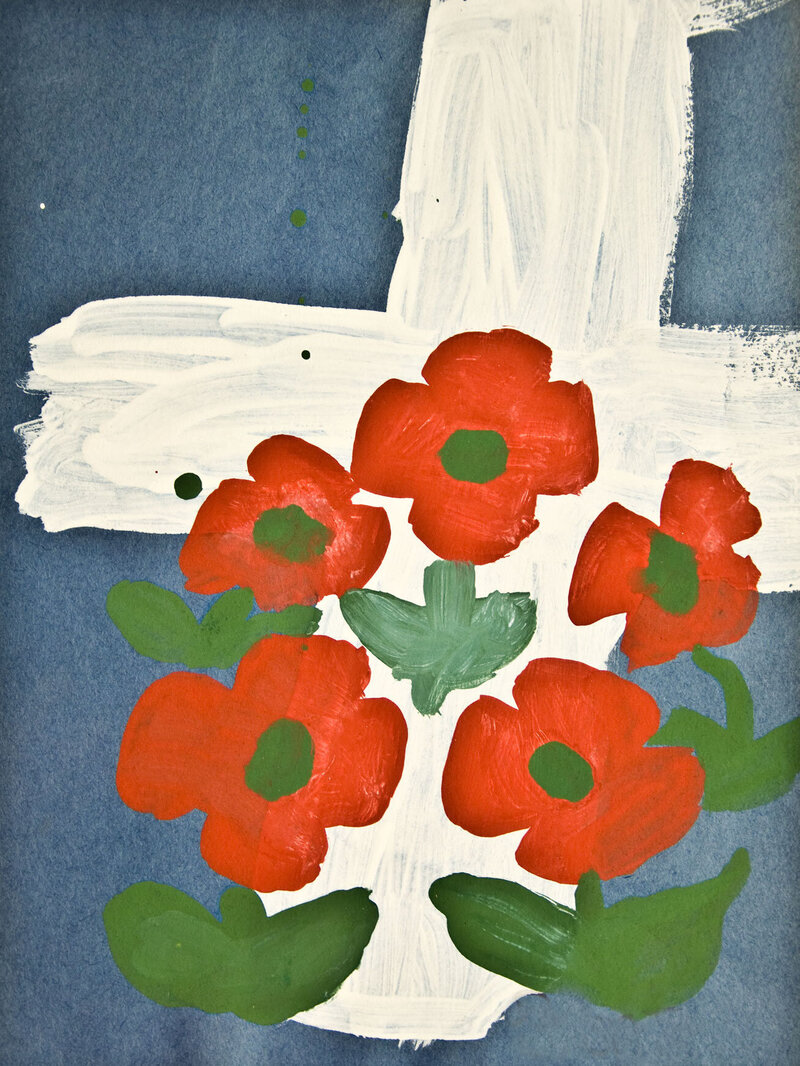Brent Ray Fraser Remembrance Day mixed media collage 1982