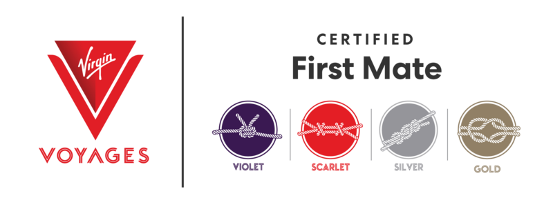 Virgin Voyages. Certified First Mate. Gold Tier (top level).