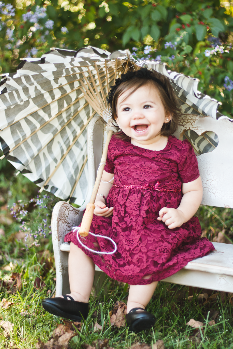 toddler smiling for portrait photographer ohio