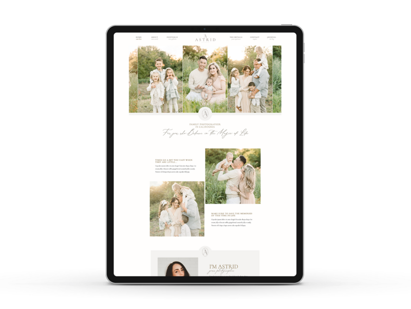 Showit Template for Family Photographers