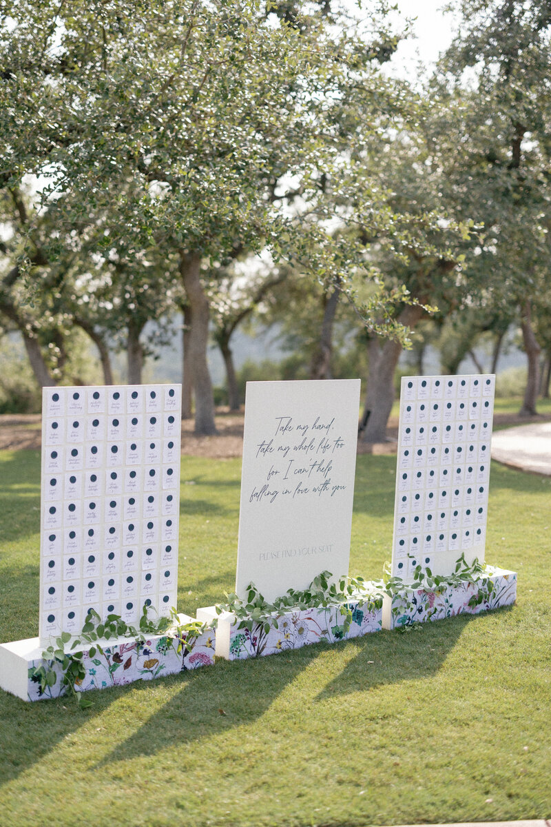 Custom wedding signage in Austin, TX created by Eventive Designs