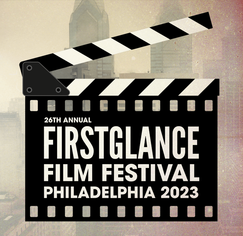 Logo for the FirstGlance Film Festival in Philadelphia, PA.