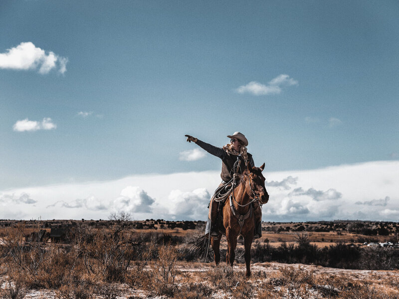 Man Pointing On A Horse, From The Lore Of The Range Collection