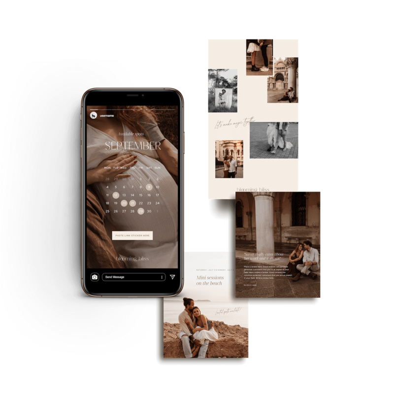 Minimal Instagram templates for photographers