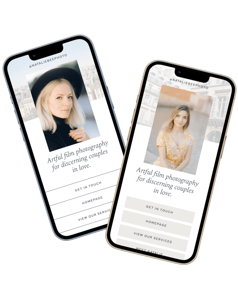 Free Instagram Links Page Template for Showit sites