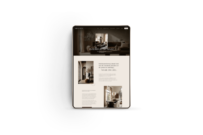 Luxe Showit website template interieur ontwerp