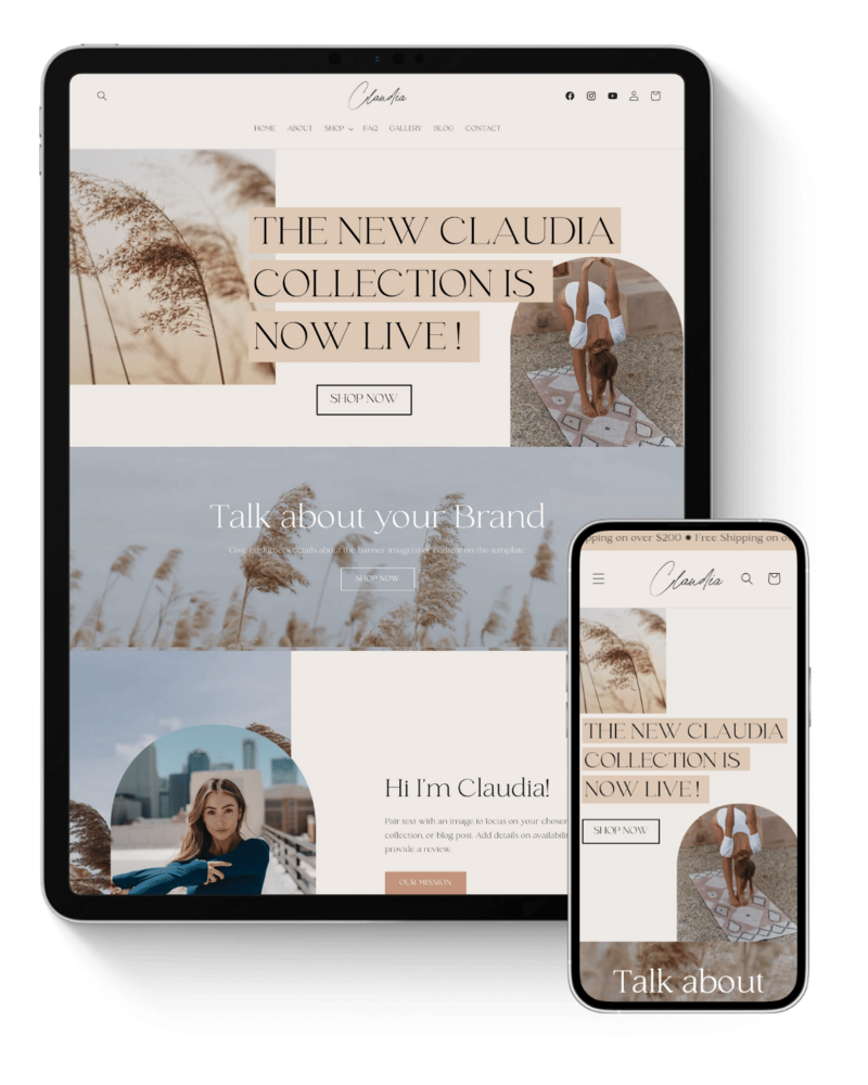 claudia boho shopify theme for jewellery and online shops