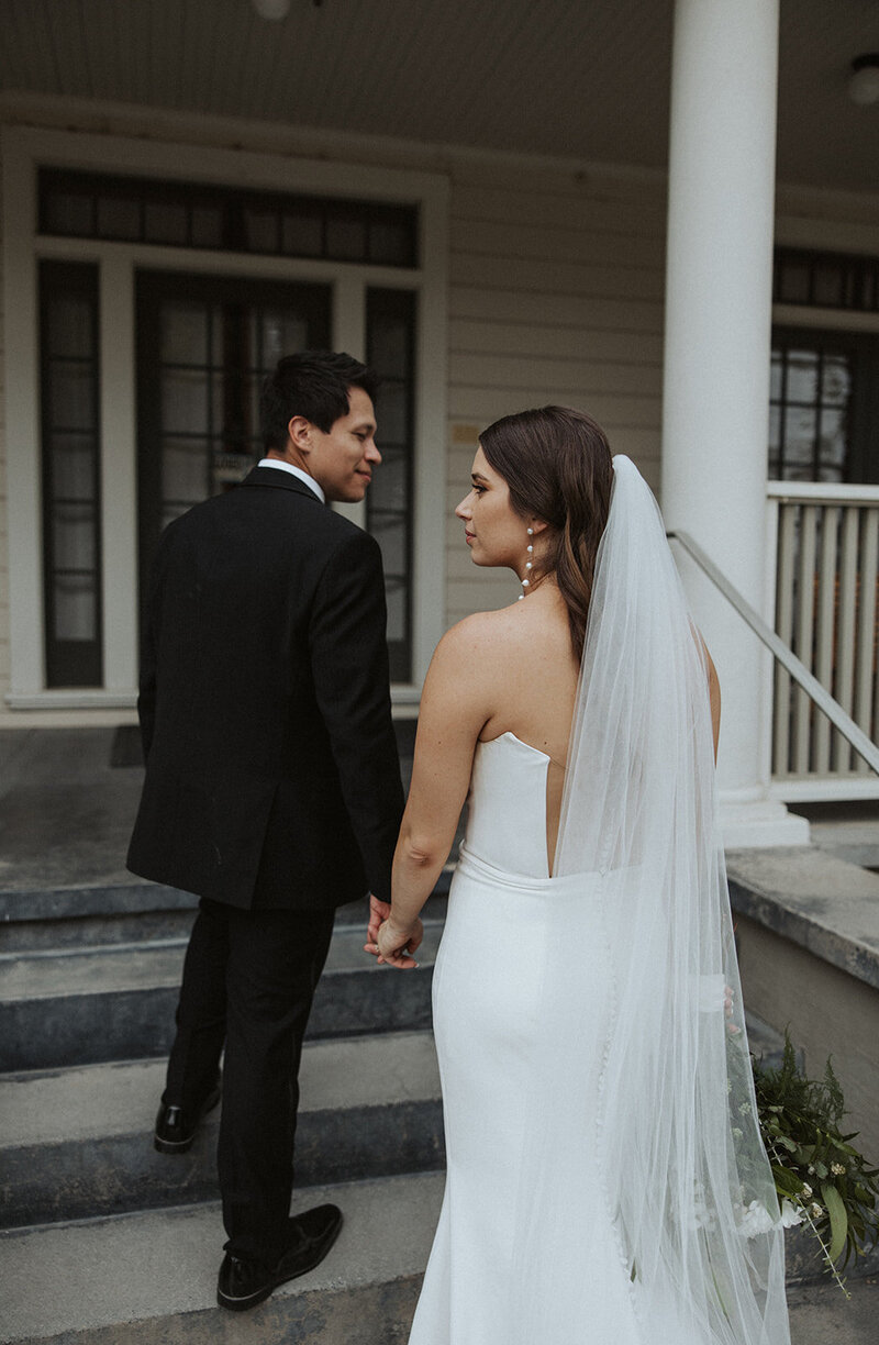 Bride and Groom seated together on wedding day