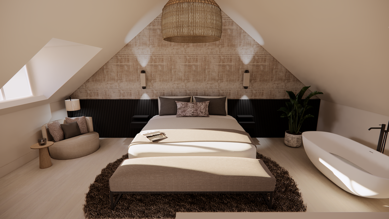 Render slaapkamer Paul en Sonja