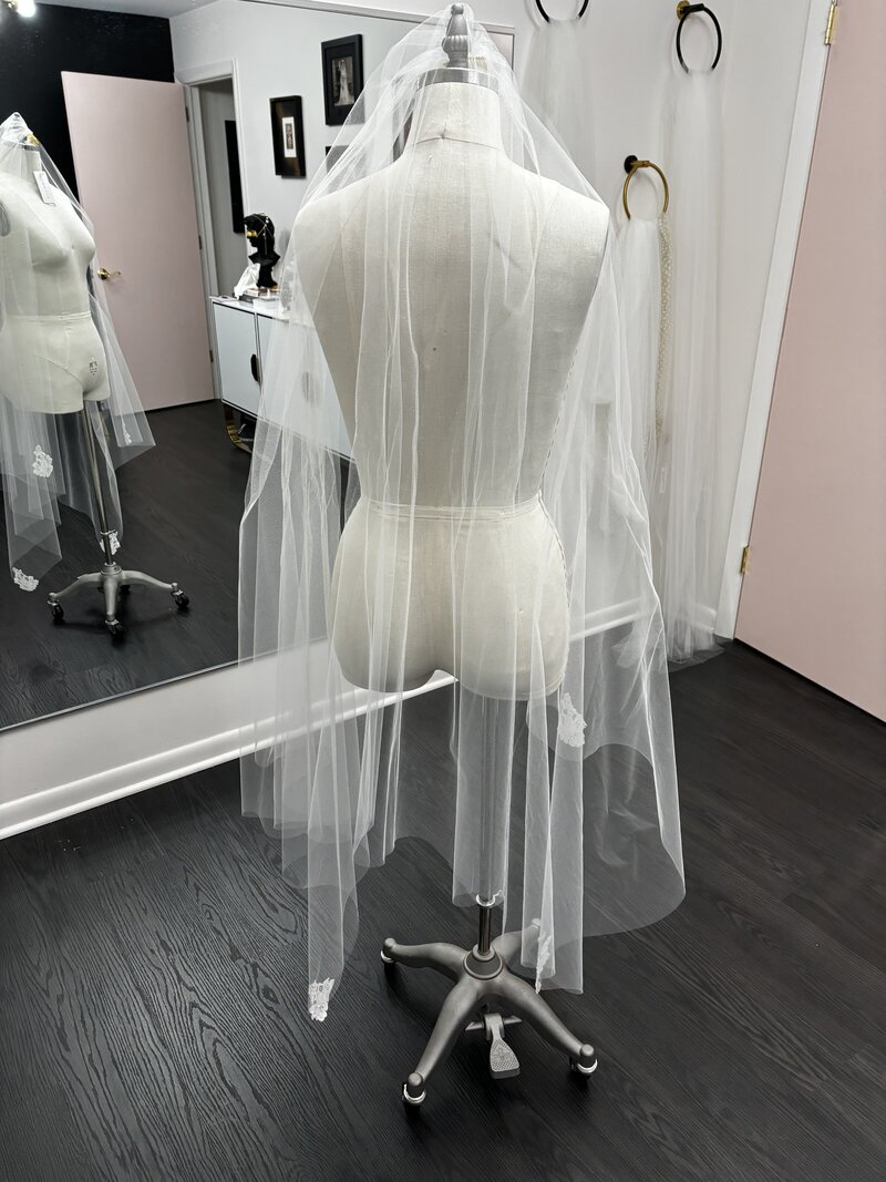 demelis atelier rose hankerchief bridal veil