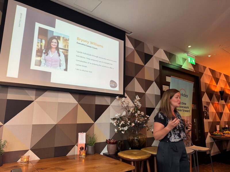 Bryony Williams speaking at a workshop