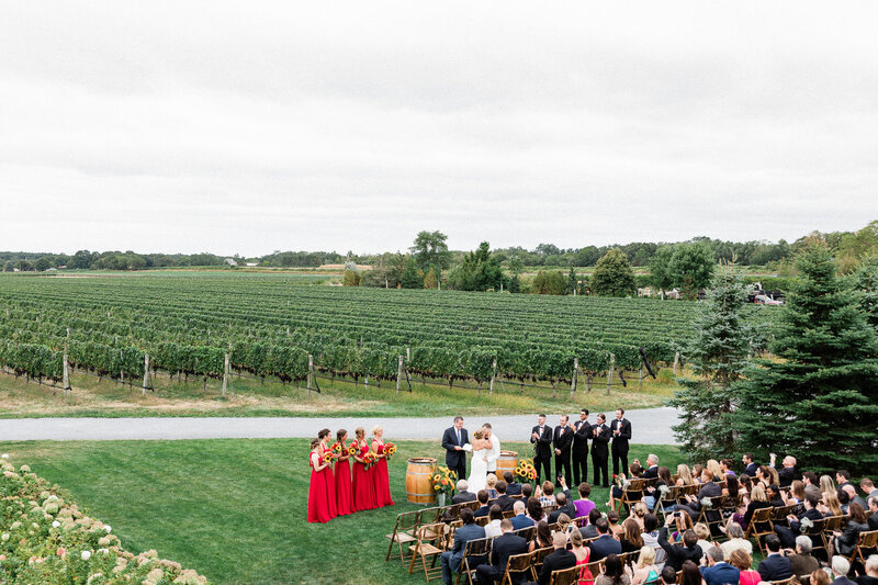 new york vineyard wedding ceremony