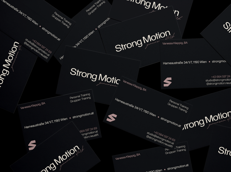 Strong Motion, Coaching, Personal & Gruppen Training, Print Design, Flyer 