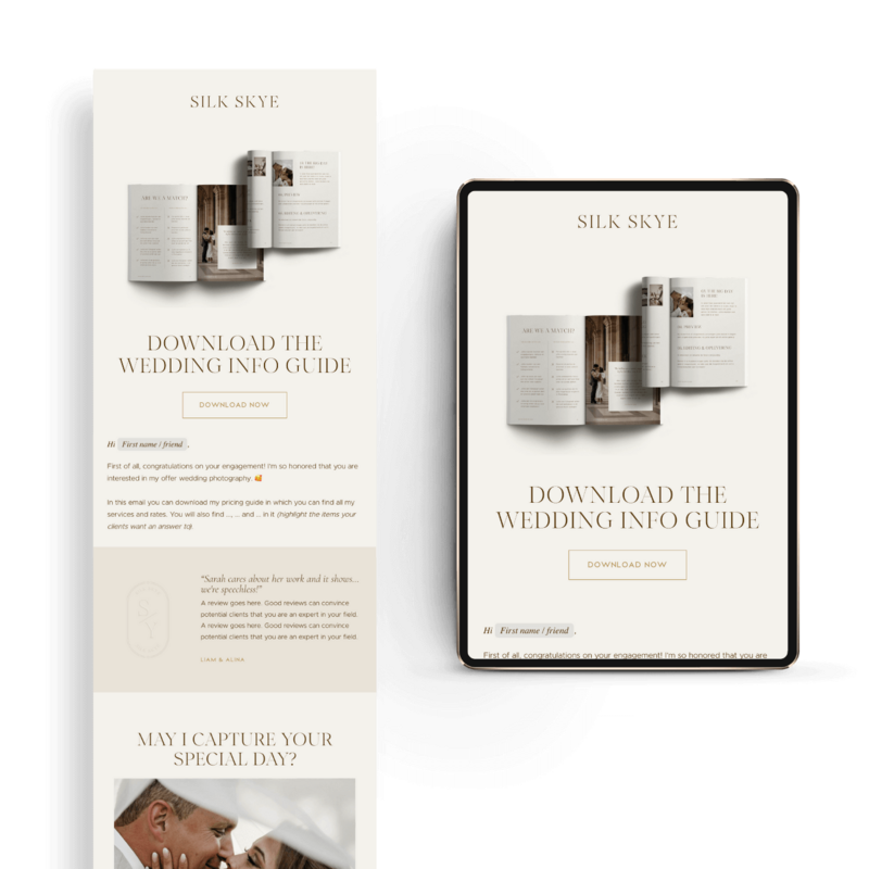 Flodesk email templates voor fotografen