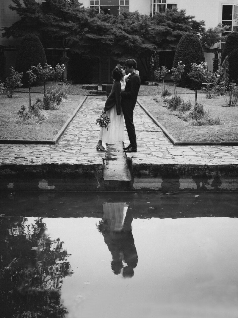 reportage photo mariage arcachon - portrait couple maries - meditation photographique
