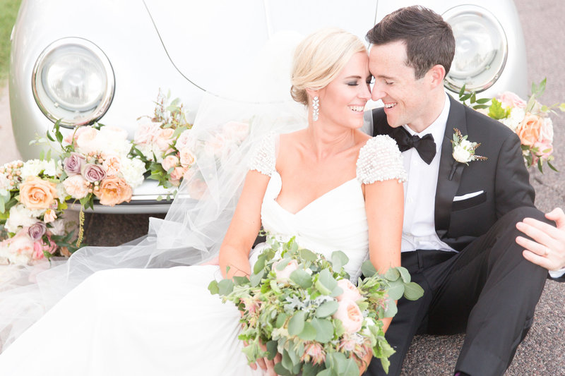 Pastel Backyard Wedding Floral Porsche Scottsdale, Arizona | Amy & Jordan Photography