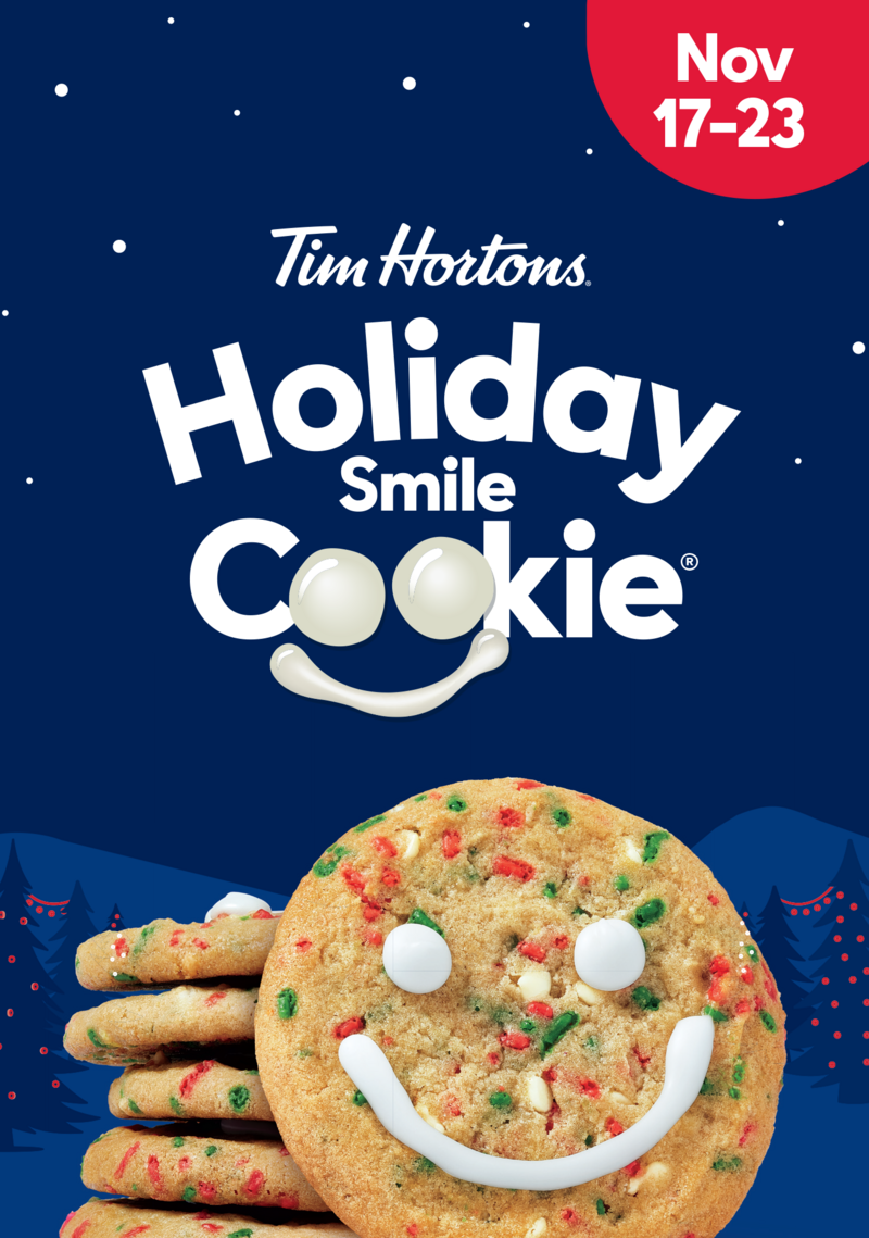 Tim Hortons Holiday Smile Cookie - November 17-23, 2025