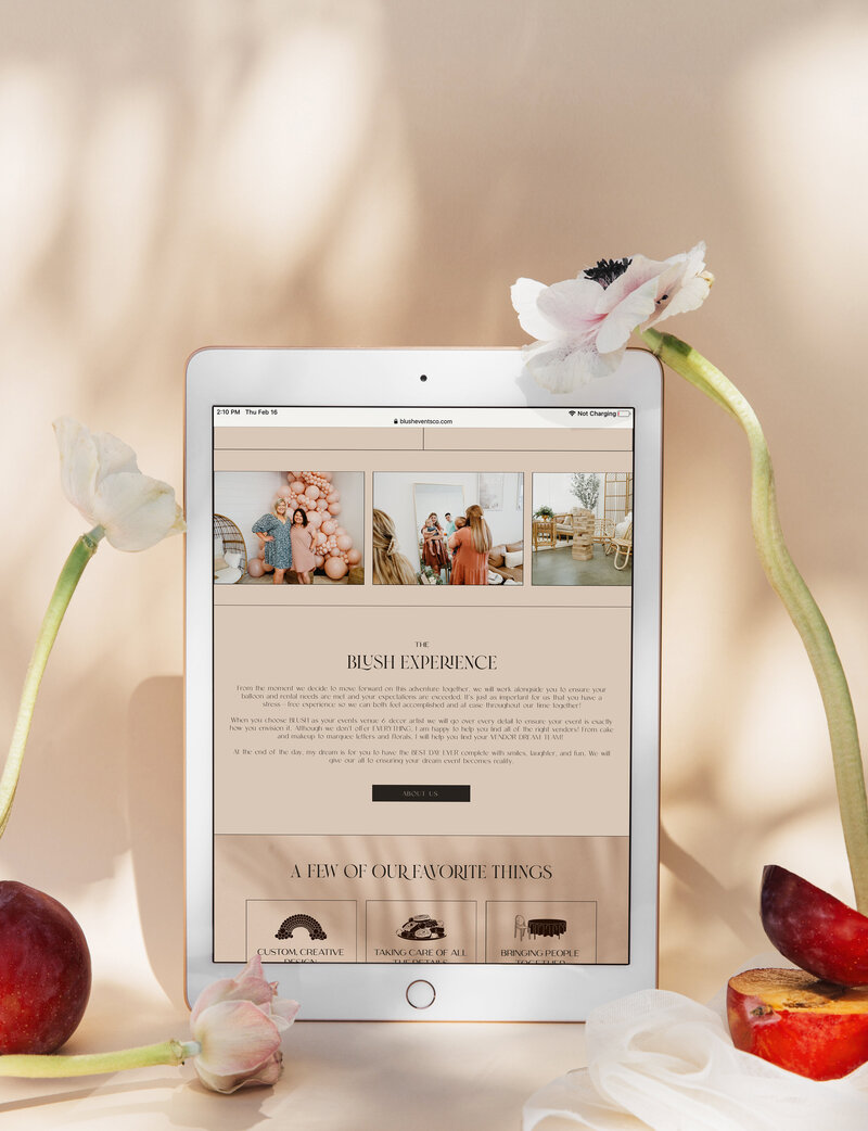Blush Website Tablet Mockup