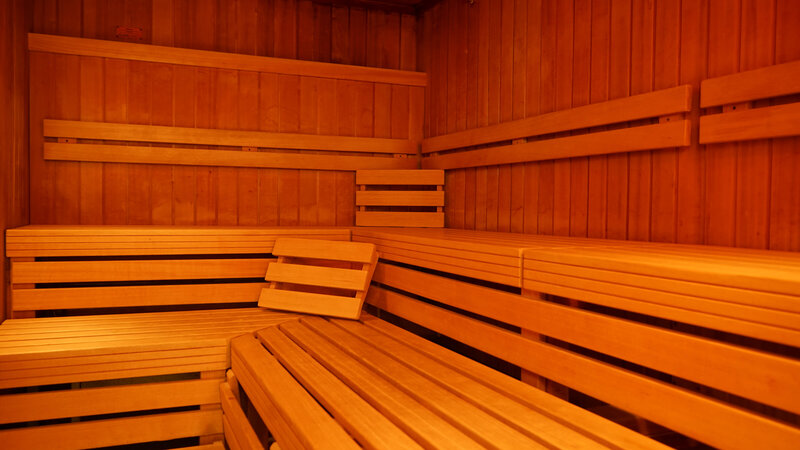 Kleine Bio-Sauna im Wellnessbereich des Hotel Bernstein.