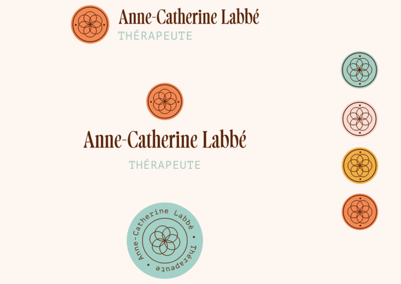 Identité visuelle créée pour Anne-Catherine Labbé, thérapeute