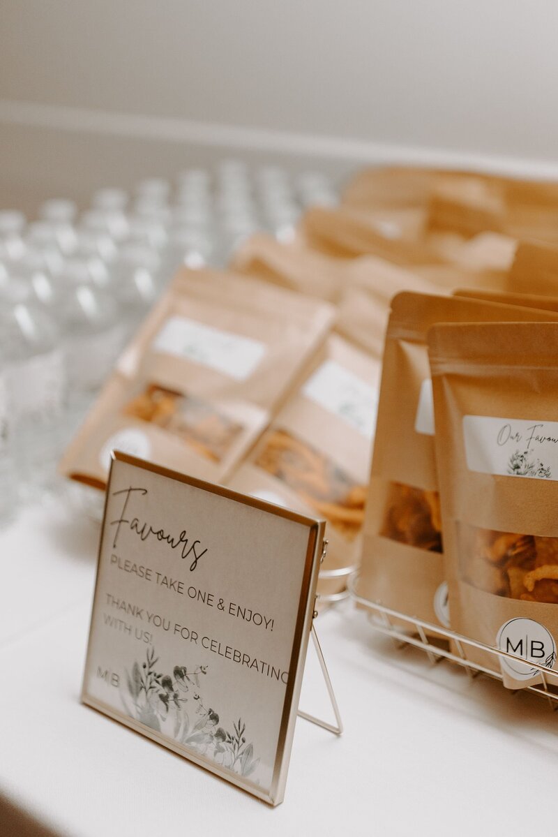 Wedding favor table