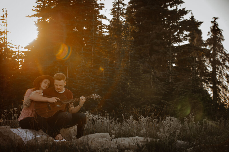 Couple  in woods