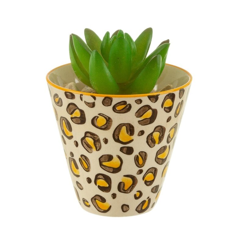 leopard print plant pot