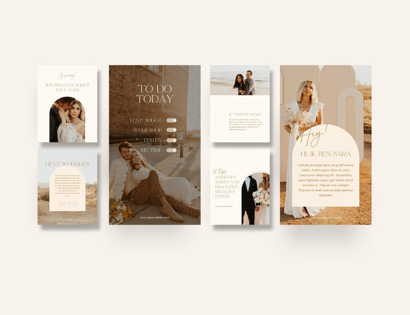Boho Instagram templates voor fotografen