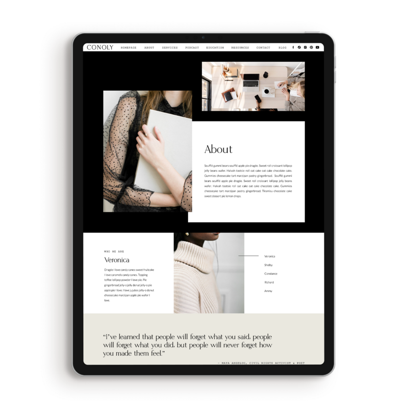 Conoly-about-coaching-showit-template