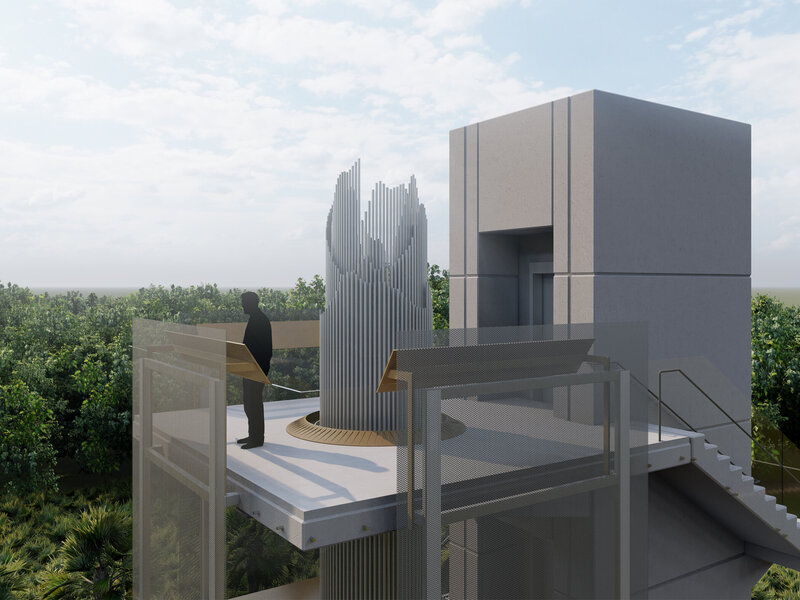 Sweet Sparkman Architecture Beirut Peacekeepers Memorial Tower Landscape 2