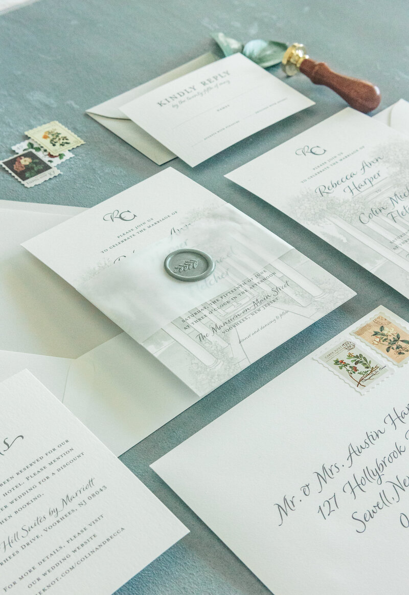 wedding invitation suite liz theal designs