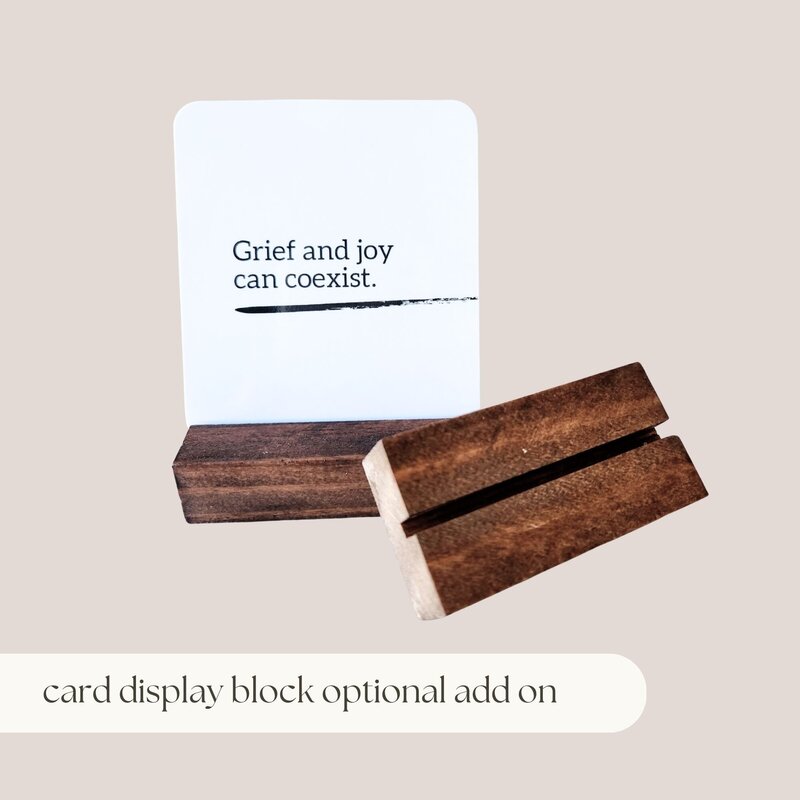 wooden card display block optional add on