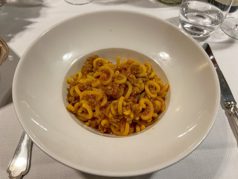 Pasta at Ristorante Cesarina in Bologna, Italy