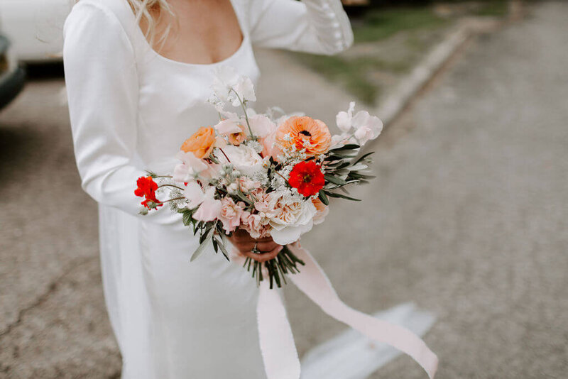 ORANGE BRIDAL BOUQUET