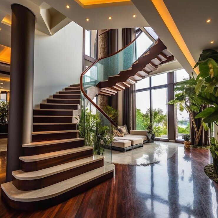 Floating Staircase Design Ideas for Florida Luxury Homes