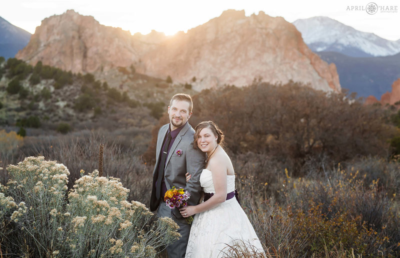 Fall wedding at Garden of the Gods in Colorado Springs