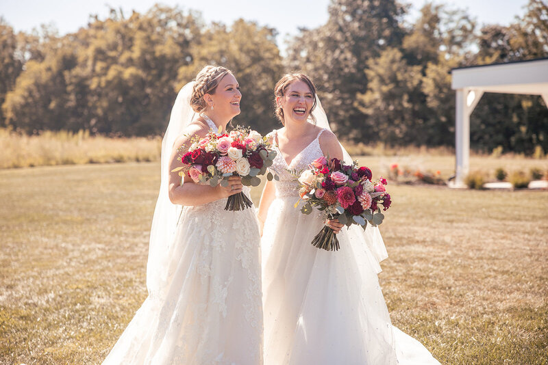 Wedding couples sunset embrace at sunset in Central PA
