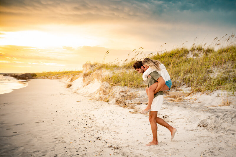 senior photography session on the beach