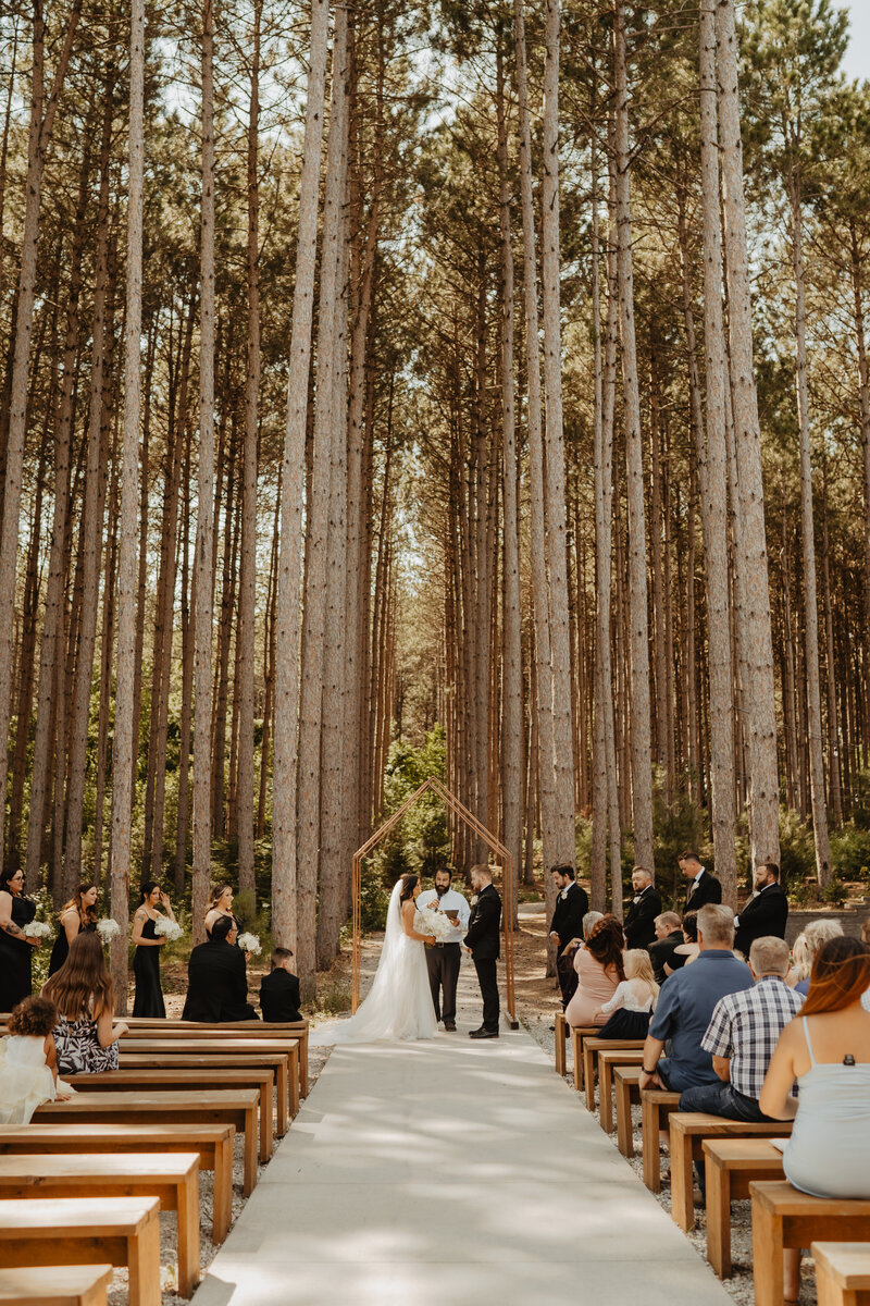 wedding ceremony in the forest