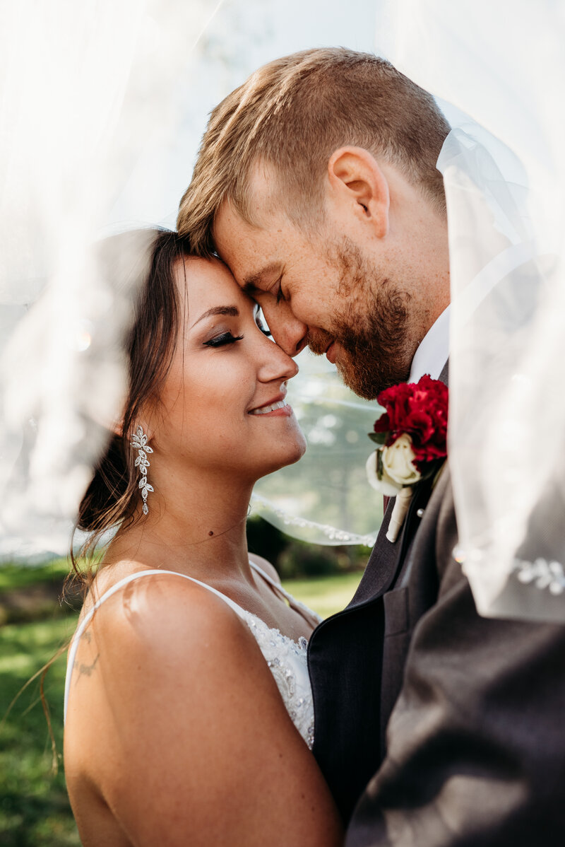 bride and groom portrait by Cleveland OH wedding photographer